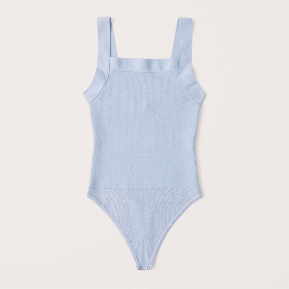 A&F Light Blue Knit Bodysuit